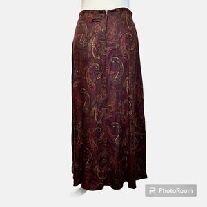 Vintage Jaclyn Smith Maxi Skirt Size 8 Whimsigoth Grunge Y2K Paisley Rayon Fairy